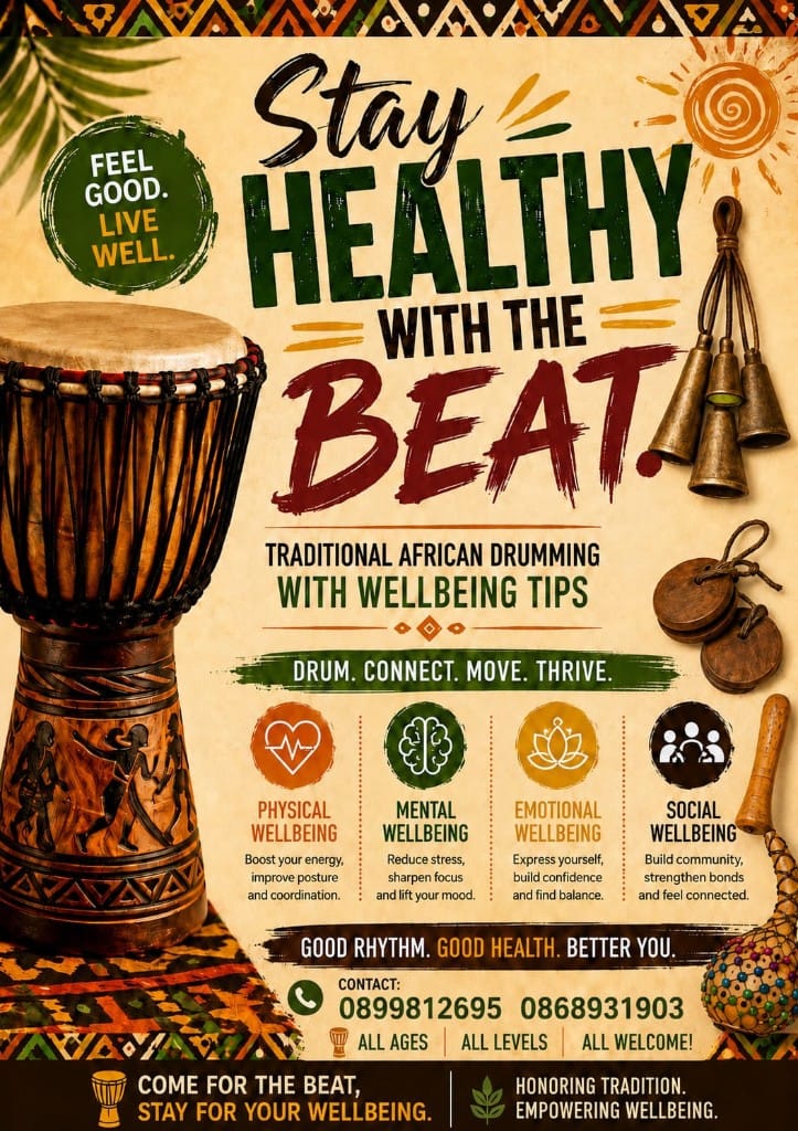Stay Healthy with the Beat: traditional African drumming with wellbeing tips